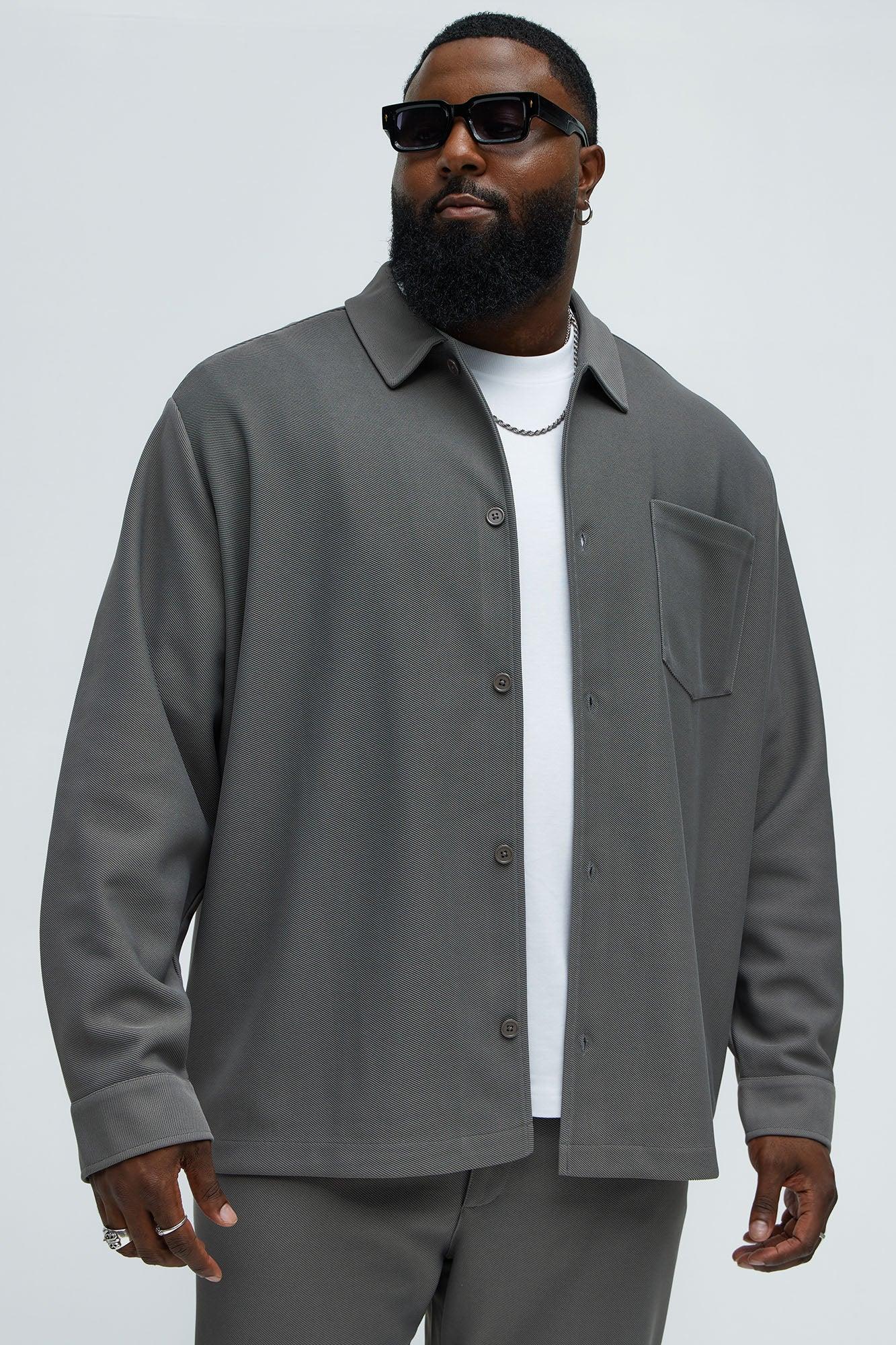 Turner Pocket Button Up Shirt - Grey Product Image