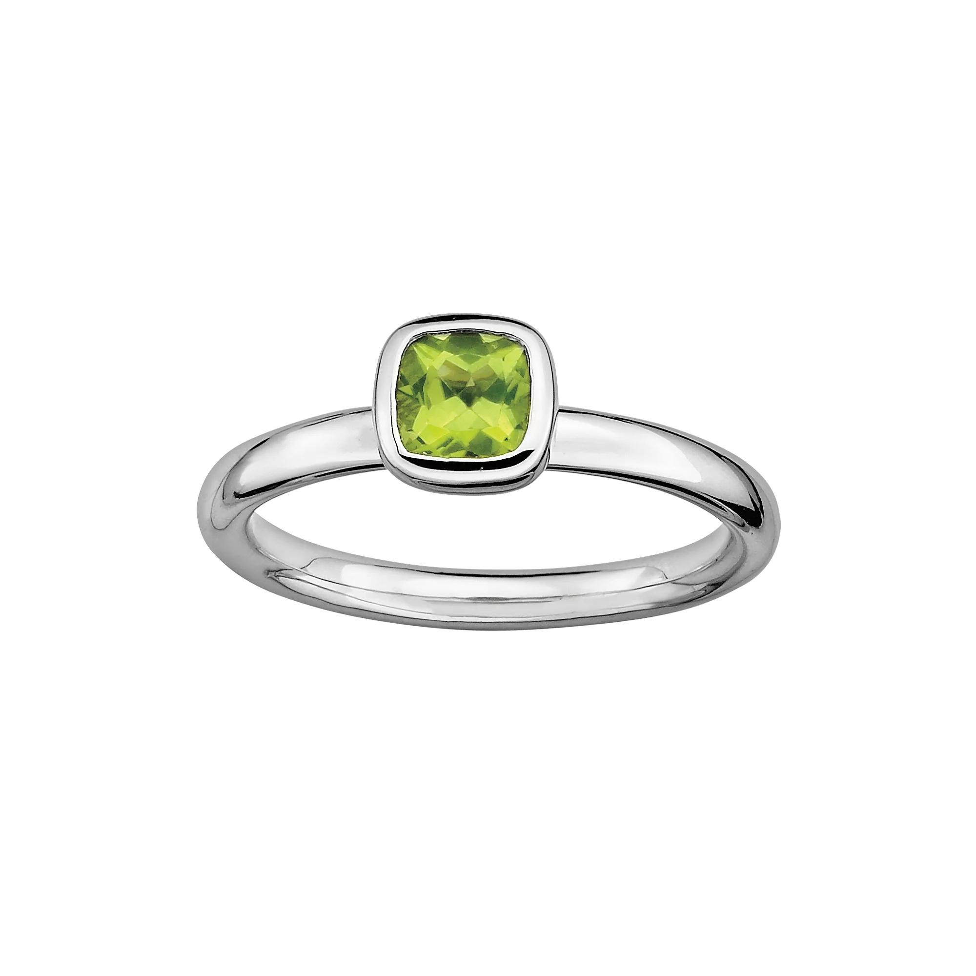 Stacks & Stones Sterling Silver Peridot Stack Ring, Women's, Size: 5, Green Product Image