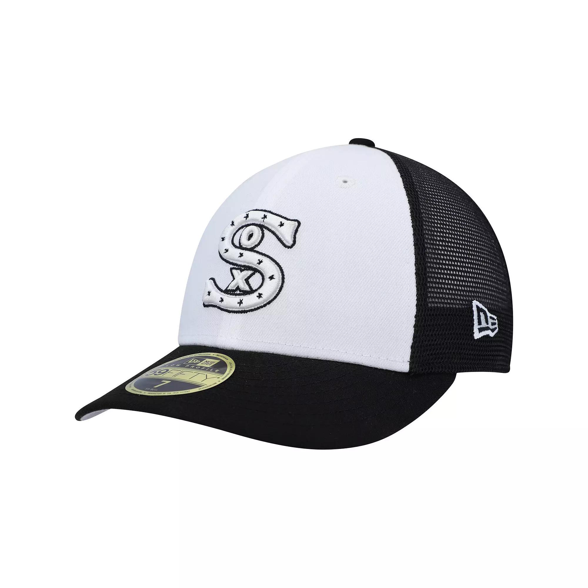 Men's New Era White/Black Chicago White Sox 2023 On-Field Batting Practice Low Profile 59FIFTY Fitted Hat,  Product Image