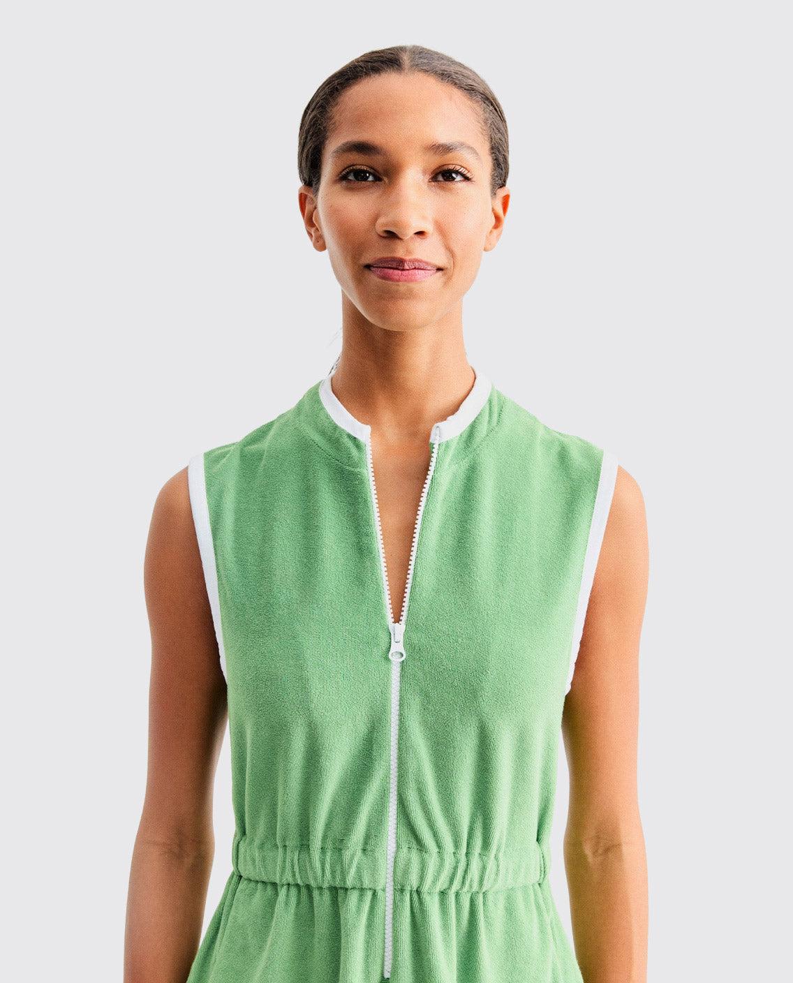 The Terry Dress - Avocado Female Product Image