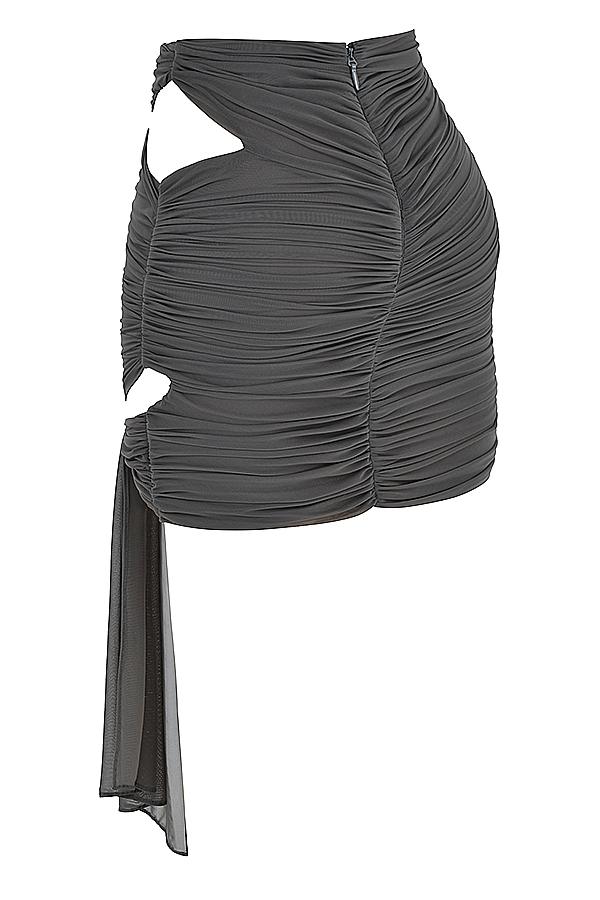 Rokael  shadow layered mini skirt Product Image