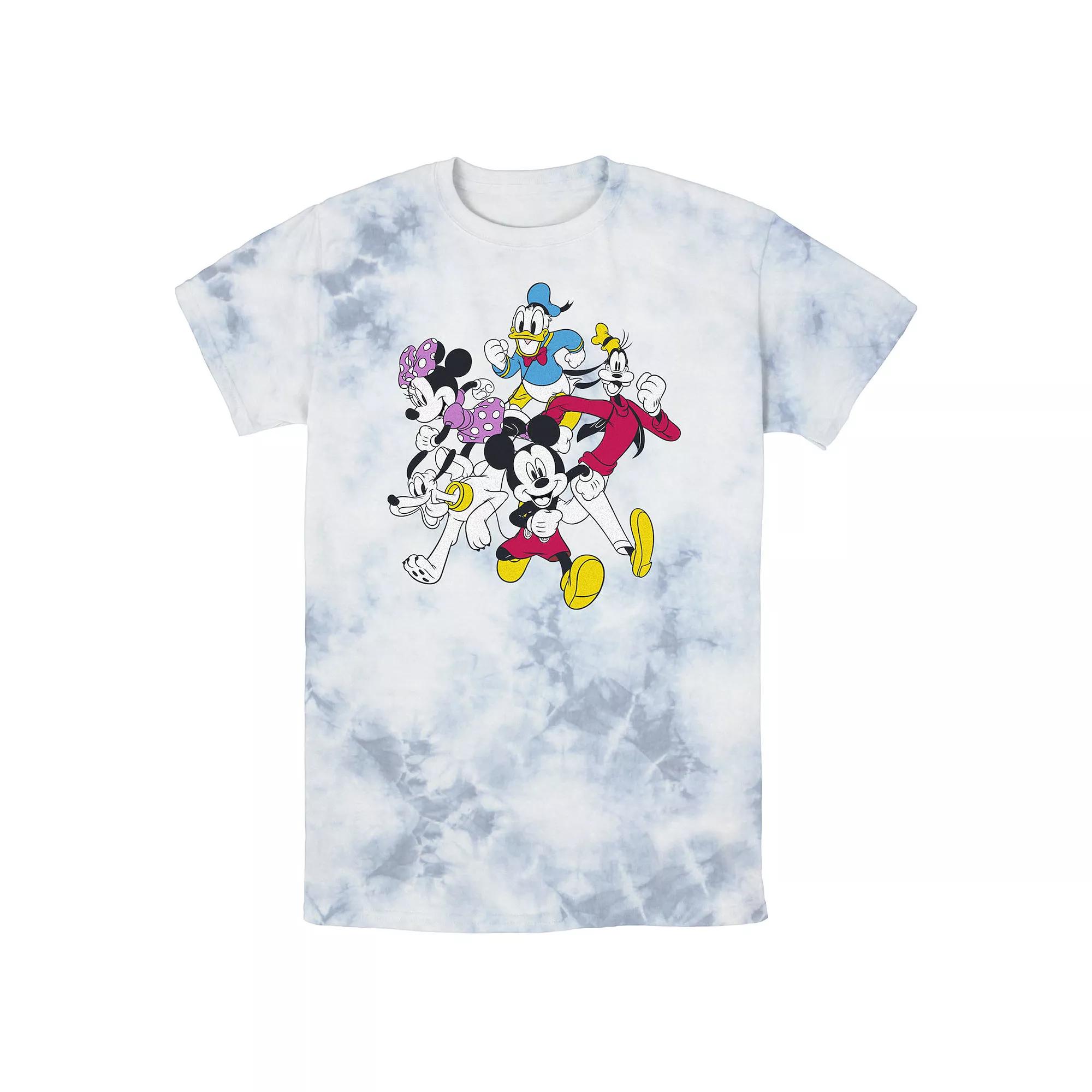 Men's Disney Mickey & Friends Group Shot Simple Bomabrd Wash Tee,  Product Image