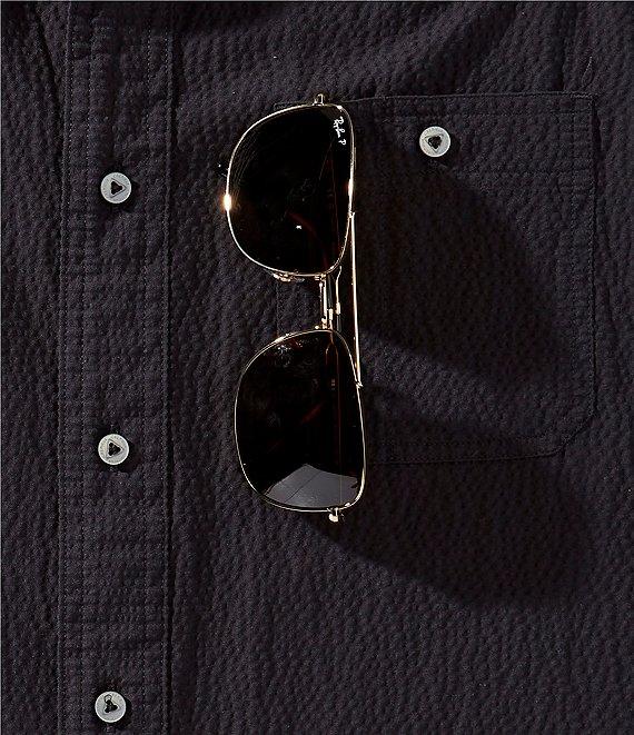Cremieux Big & Tall Blue Label Performance Solid Seersucker Short Sleeve Shirt Product Image