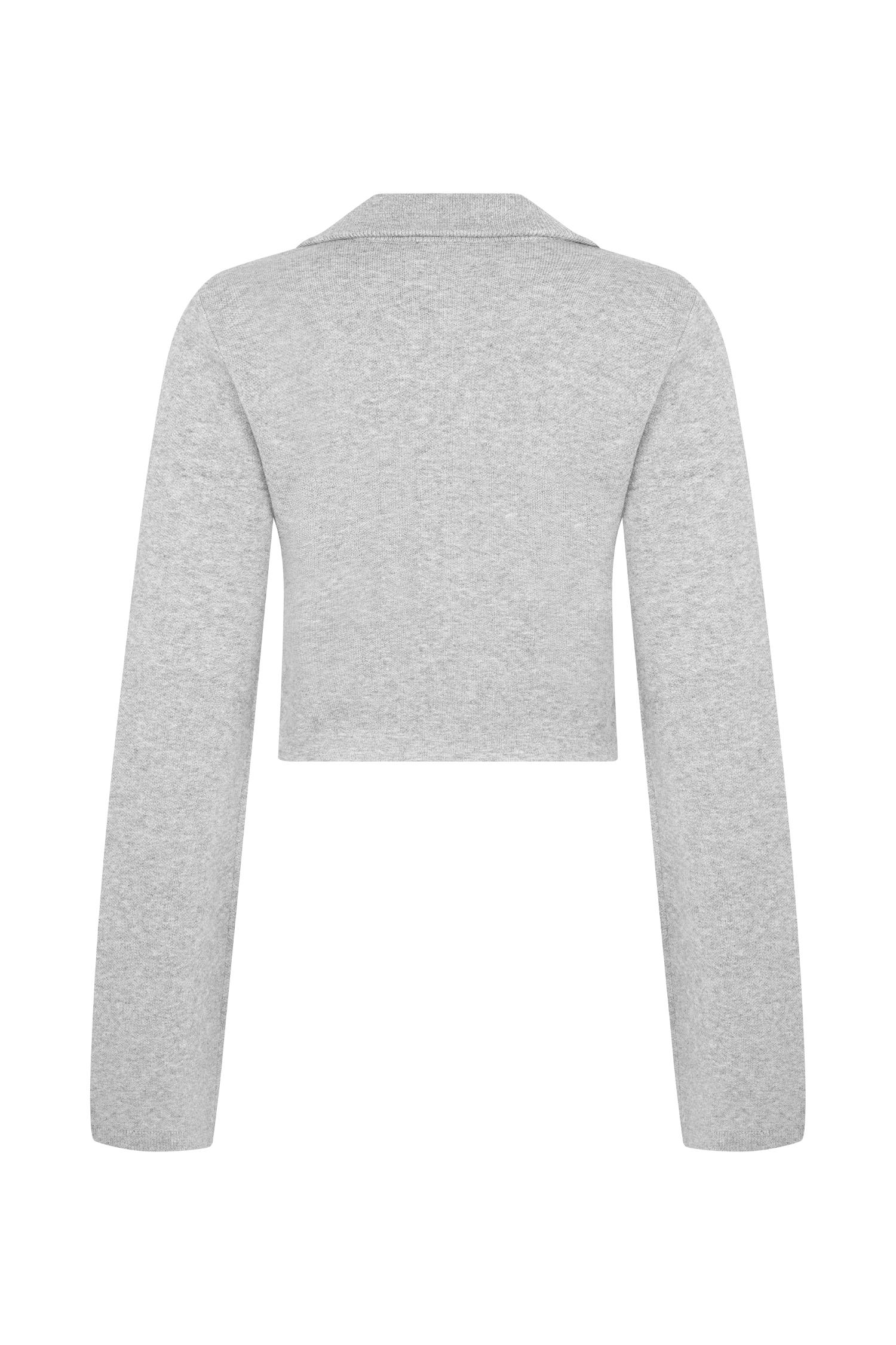 Annabelle Knit Curved Hem Cardigan - Charcoal Product Image