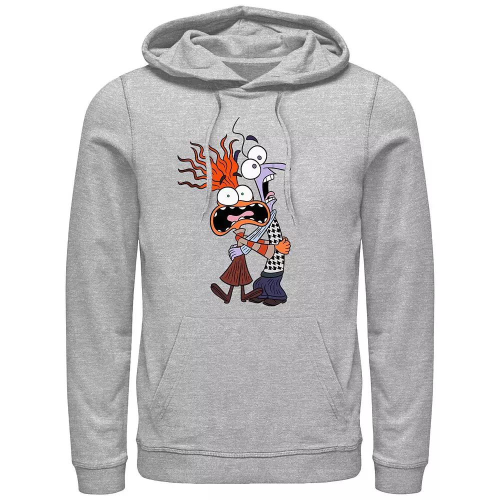 Disney's Inside Out 2 Anxiety Fear Scream Men's Graphic Hoodie, Size: Large, Athletic Grey Product Image