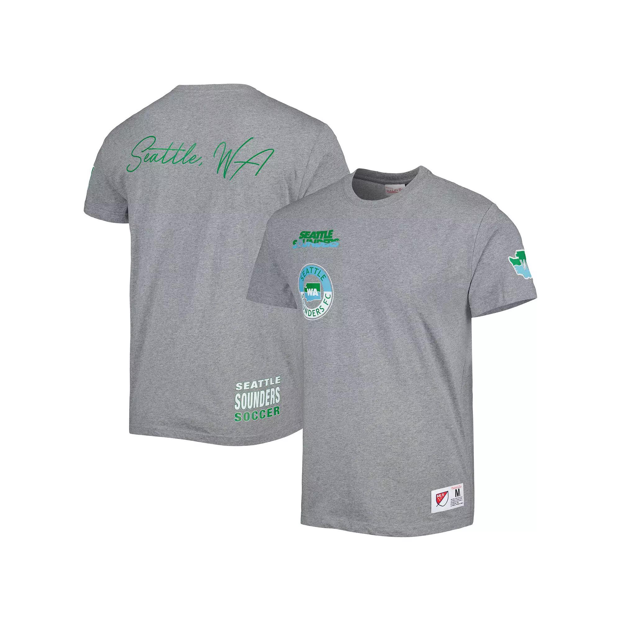 Men's Mitchell & Ness Gray Seattle Sounders FC City Tee, Size: Medium, Grey Product Image