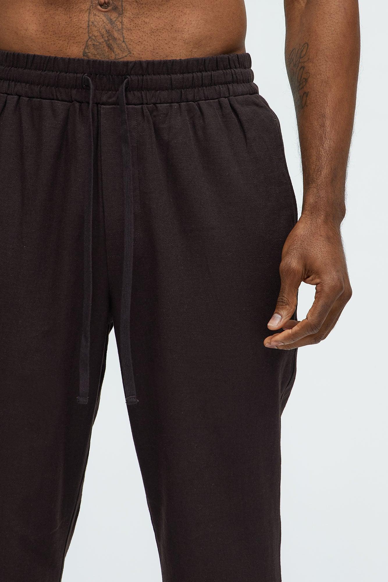 Bahamas Linen Slim Pull On Pants - Brown Product Image