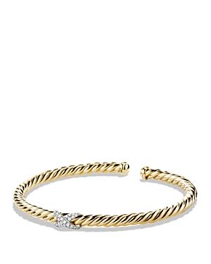 David Yurman X Bracelet with Diamonds in 18K Gold Product Image