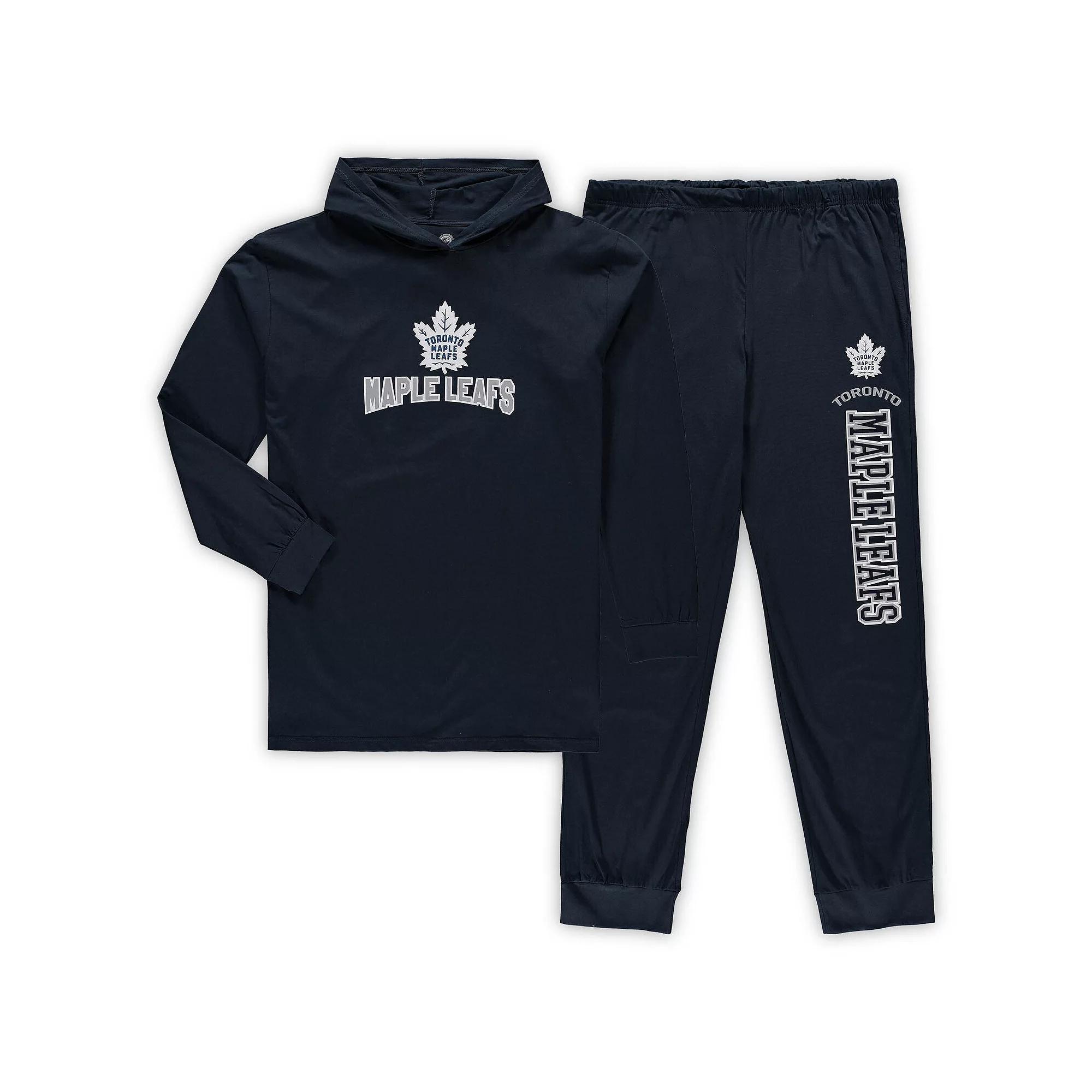 Men's Concepts Sport Navy Toronto Maple Leafs Big & Tall Pullover Hoodie & Joggers Sleep Set, Size: 3XB, Mpl Blue Product Image