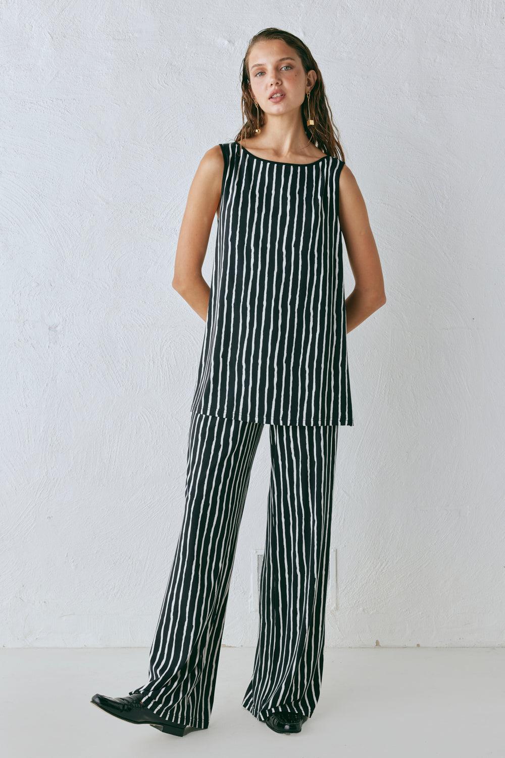 Rieti Pants Black Stripe Product Image