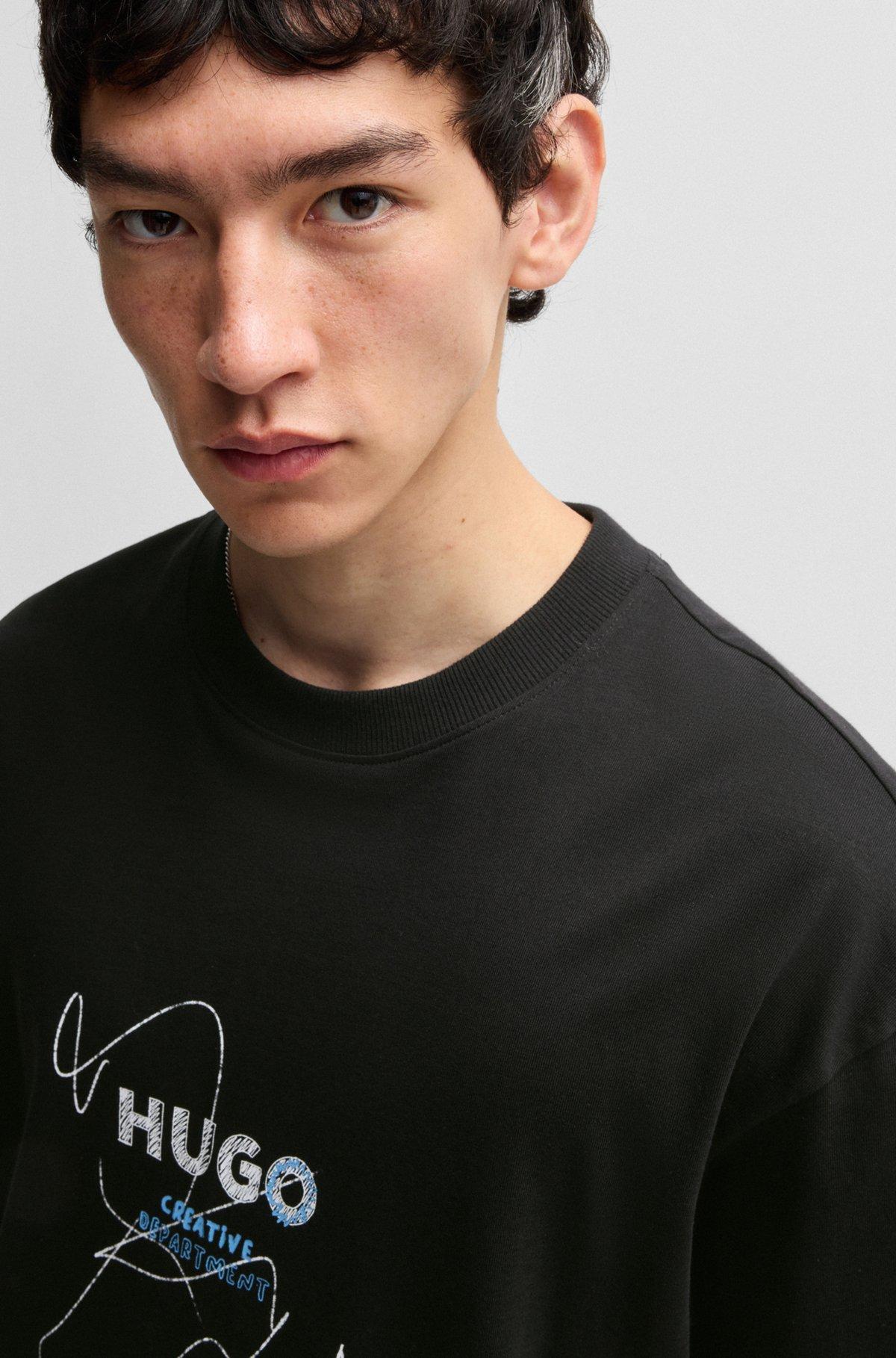 Cotton-jersey T-shirt with seasonal artwork Product Image