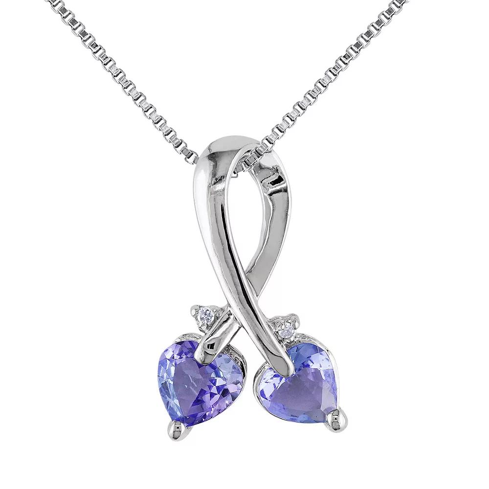Stella Grace Tanzanite & Diamond Accent Sterling Silver Pendant Necklace, Women's,  Product Image