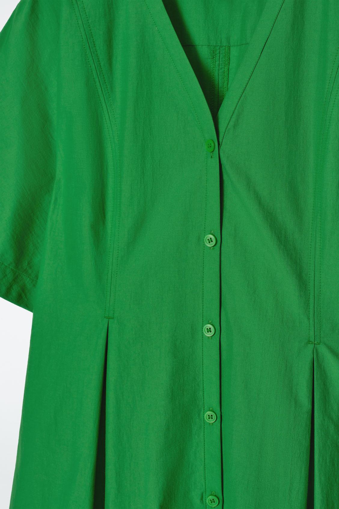 PLEATED A-LINE MINI DRESS Product Image