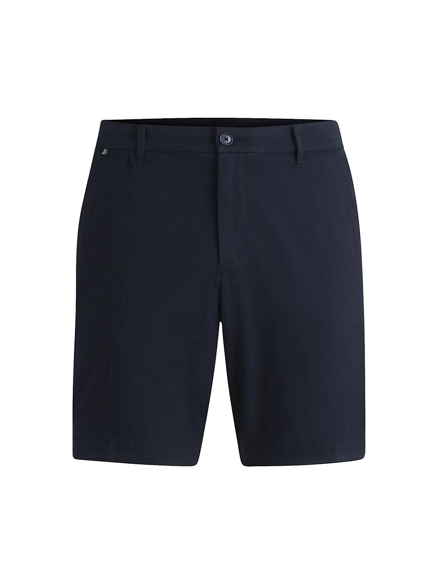 Mens Slim Fit Shorts in Stretch Cotton Twill Product Image