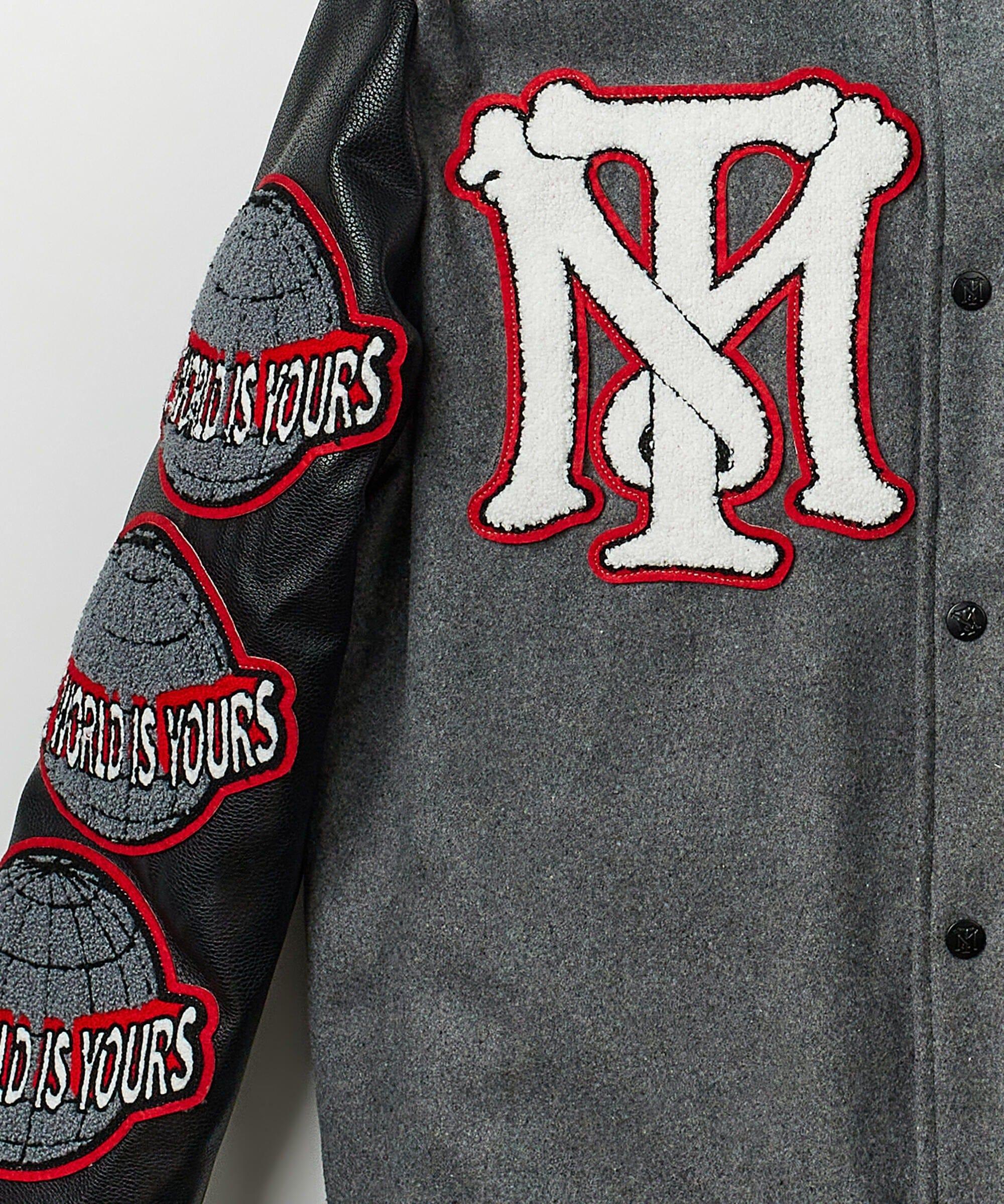 Scarface the World Varsity Jacket - Black and Grey Product Image