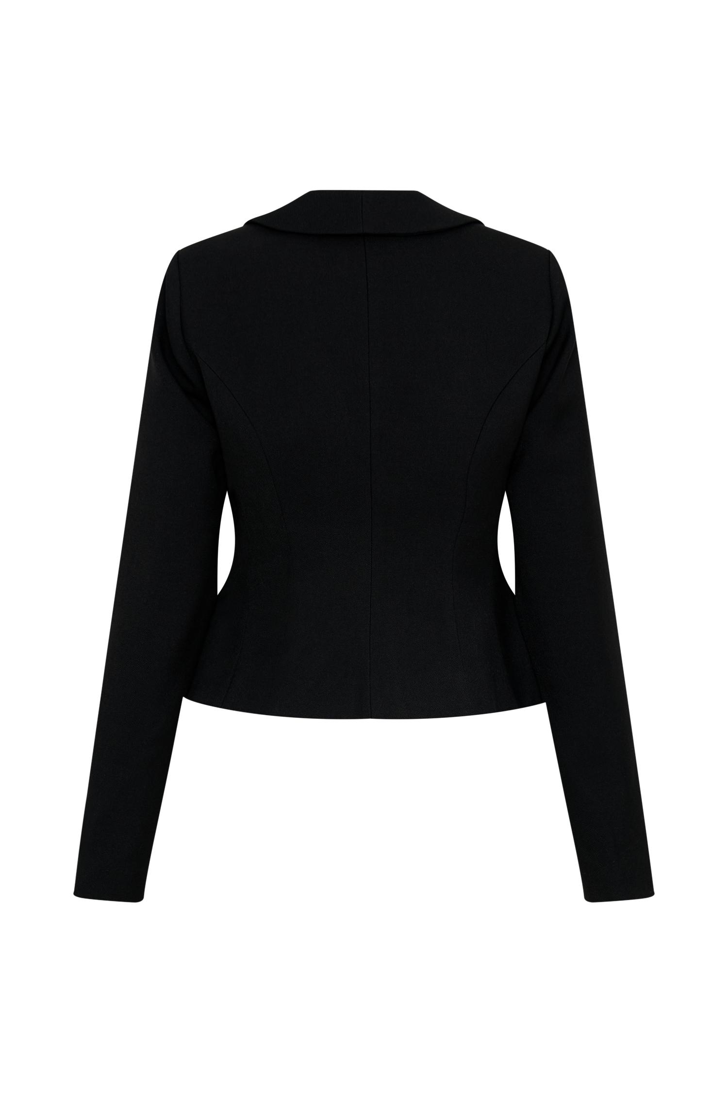 Gracia Suiting Long Sleeve Blazer - Black Product Image