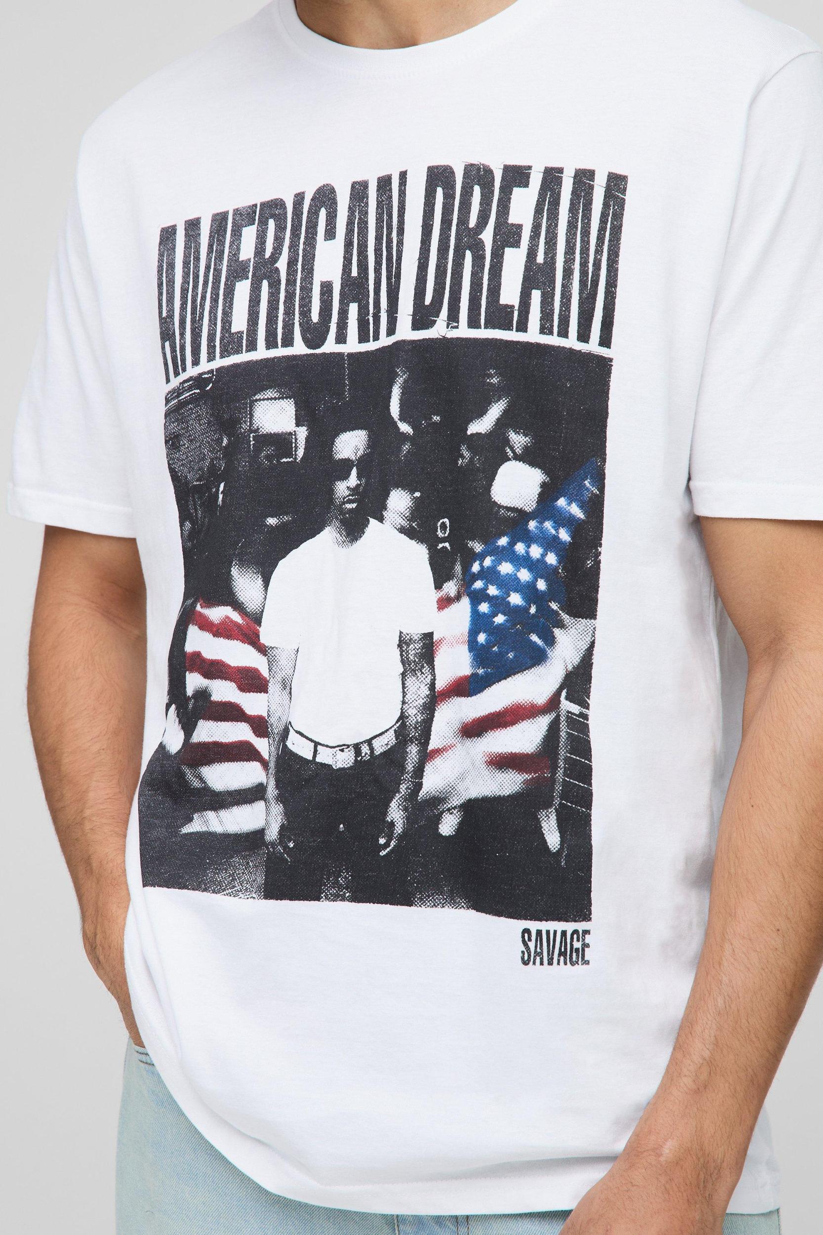 Oversized 21 License Printed T-shirt | boohooMAN USA Product Image