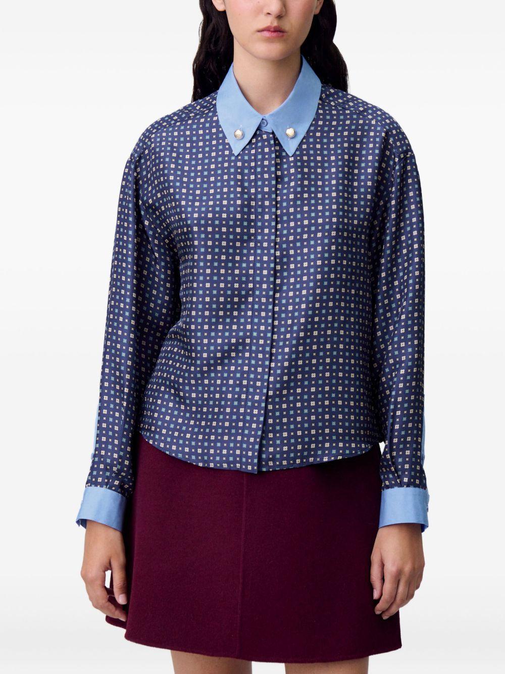 silk printed shirt Product Image