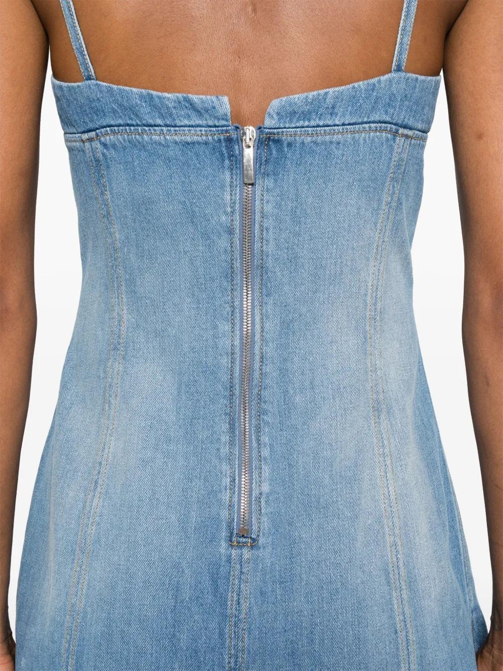 godet-design denim mini dress Product Image