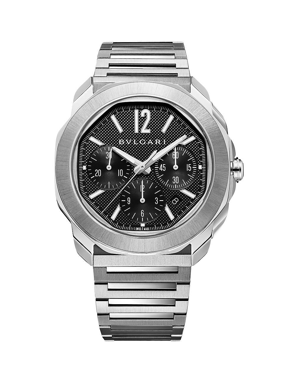 Mens Octo Roma Stainless Steel Chronograph Bracelet Watch Product Image