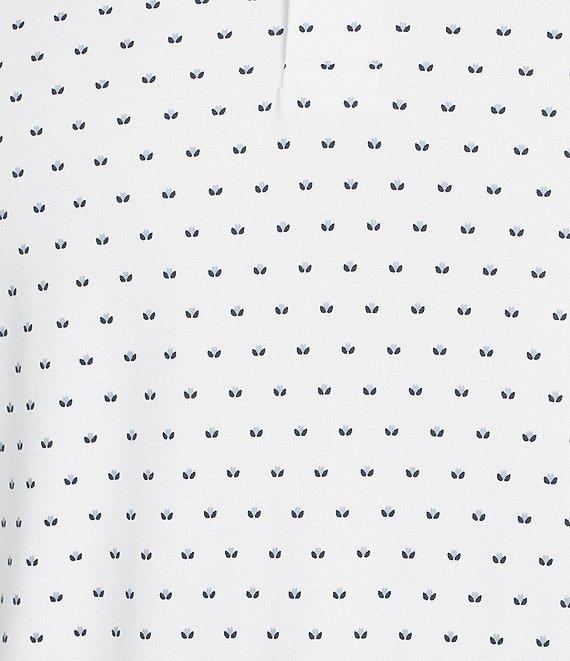 Daniel Cremieux Signature Label Mini Floral Geo Print Short Sleeve Polo Shirt Product Image