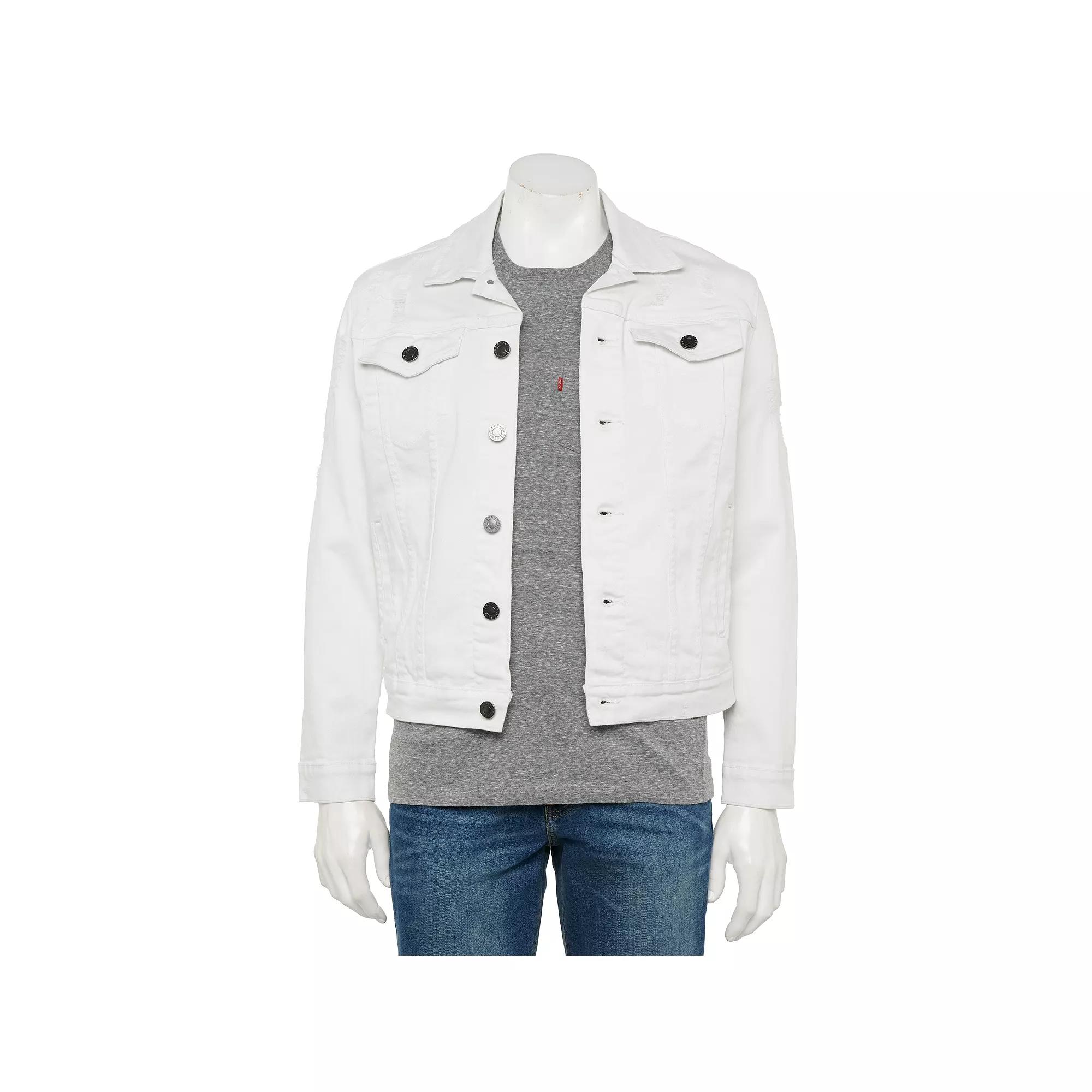 Men's Xray Washed Ripped Denim Jacket,  Product Image