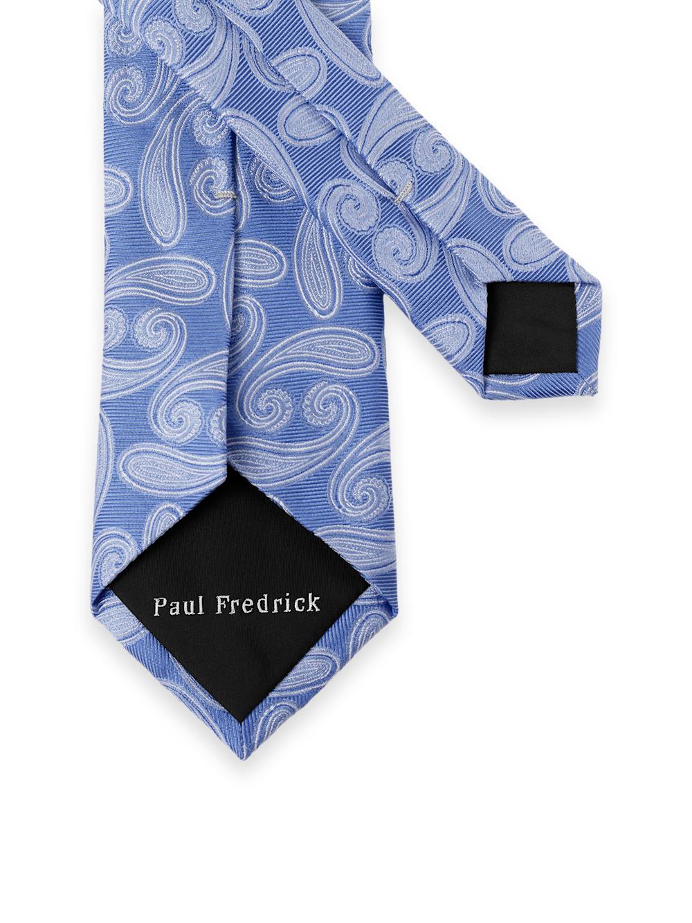 Paisley Woven Silk Tie - Blue Product Image