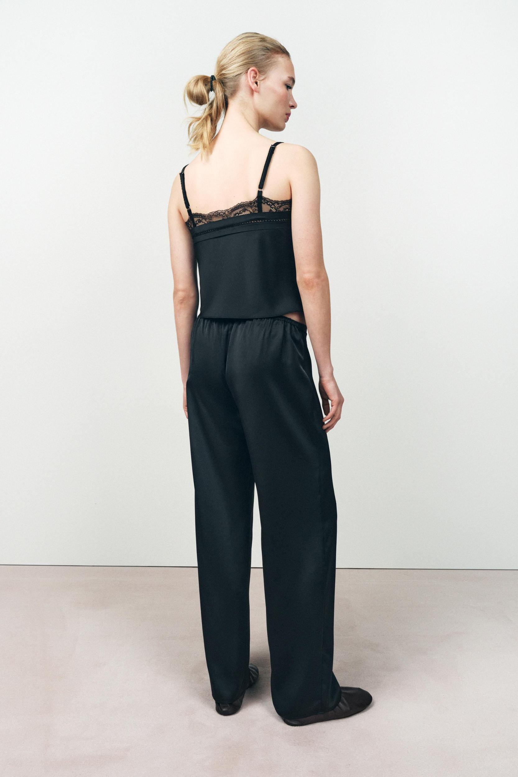 SATIN LACE ENTREDEUX TOP Product Image