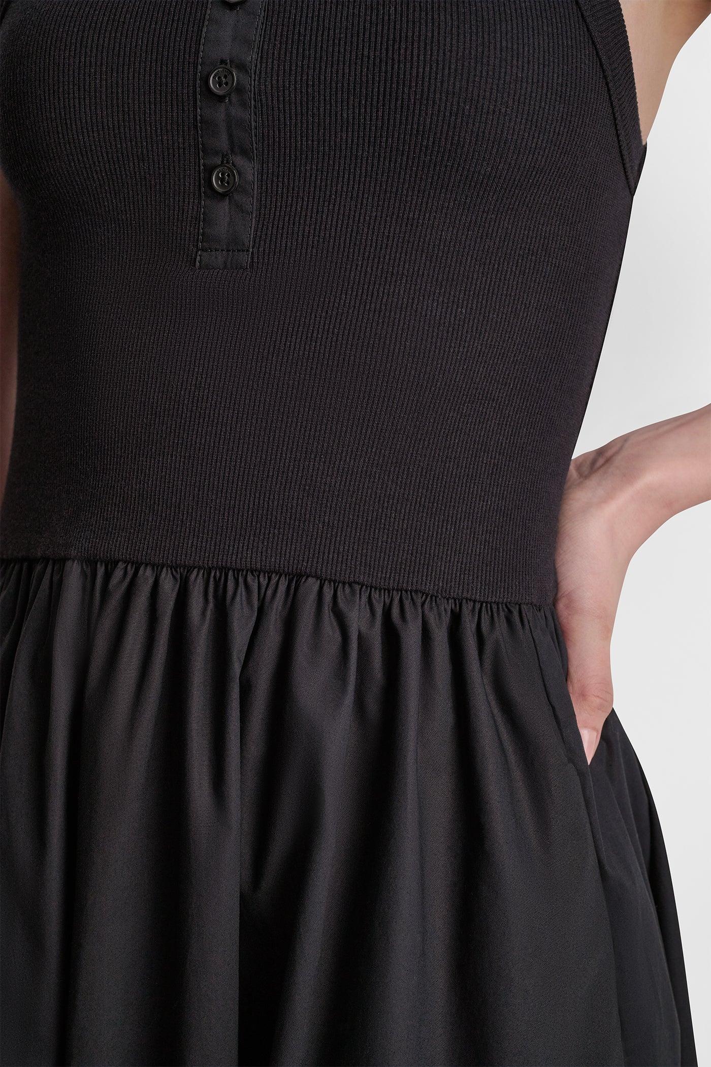 RIB HENLEY TANK MAXI DRESS Product Image