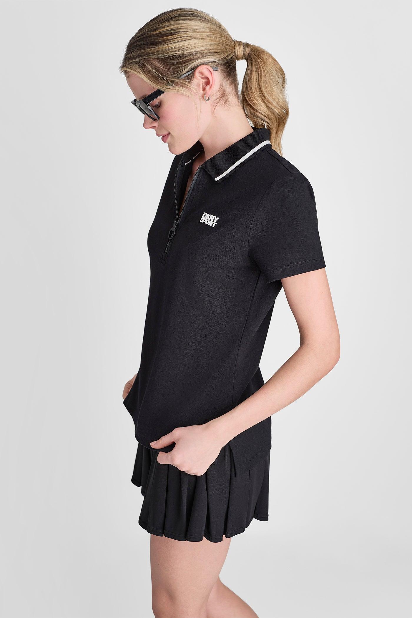 LOGO EMBROIDERED ZIP POLO Product Image