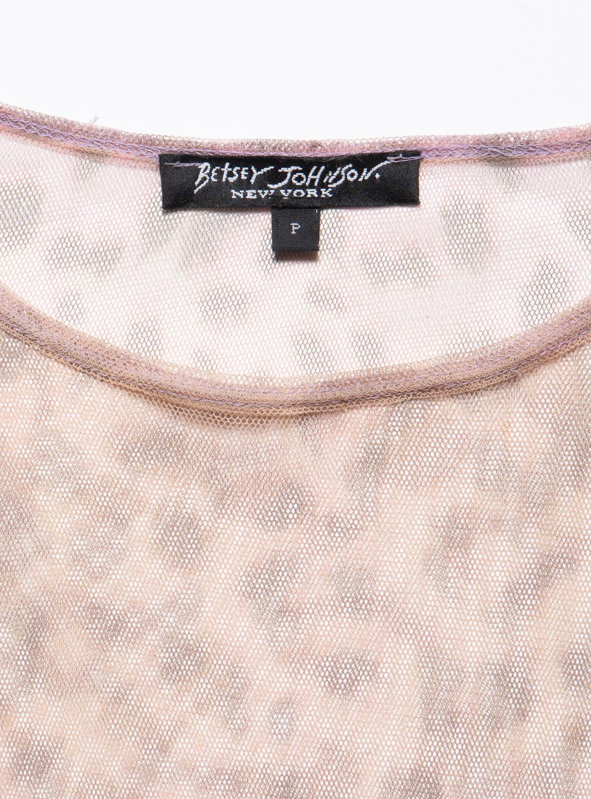 Vintage Betsy Johnson Cheetah Print Long Sleeve Top Product Image