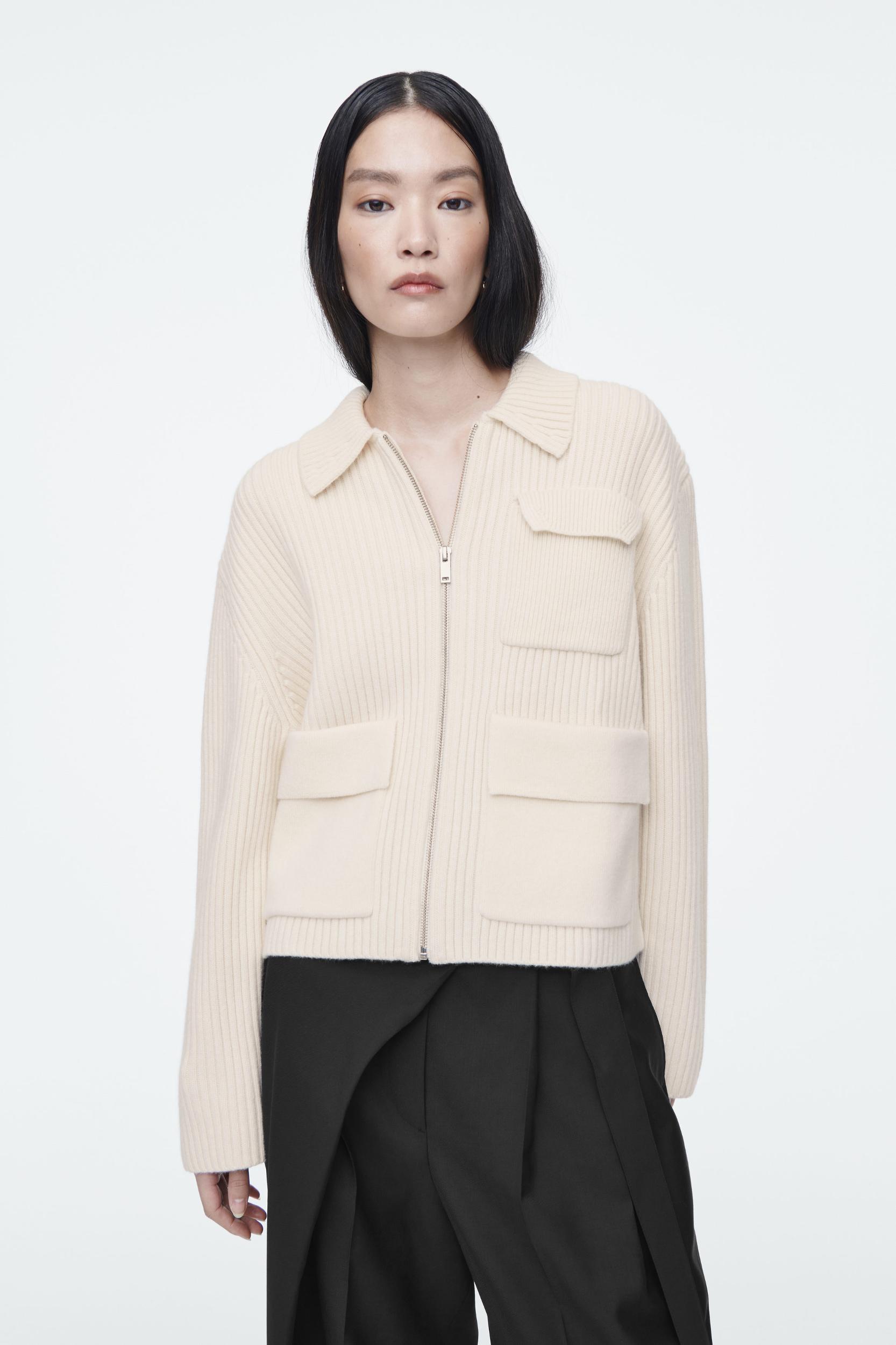 RIBBED MERINO WOOL UTILITY JACKET Product Image