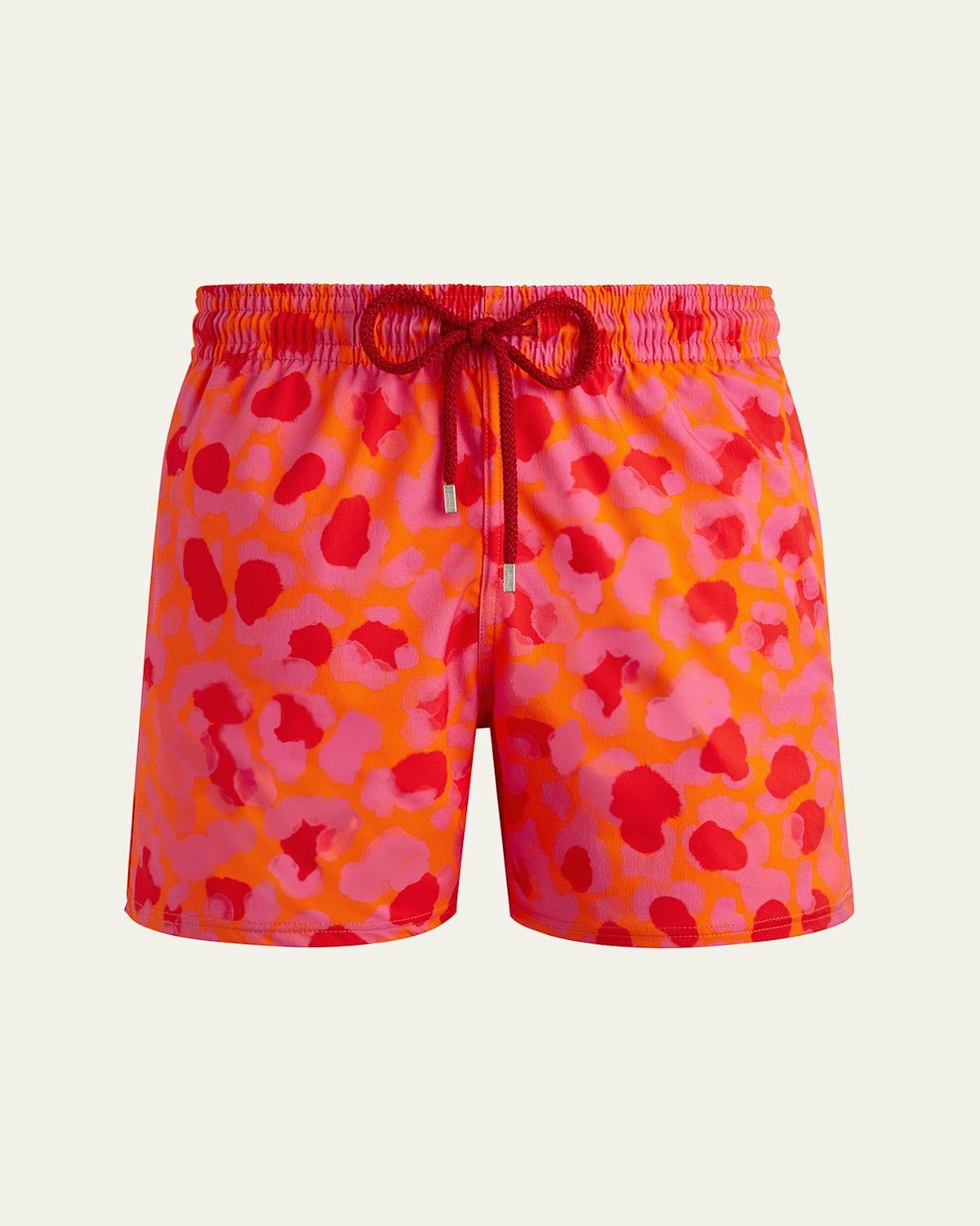 Mens New Leopard Swim Shorts Product Image