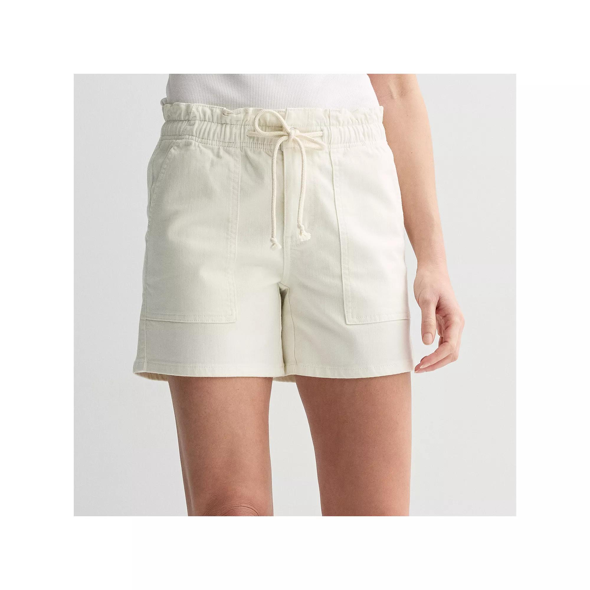 Women's Sonoma Goods For Life® Paper Bag Waist Shorts, Size: Large, Polar Beige Product Image