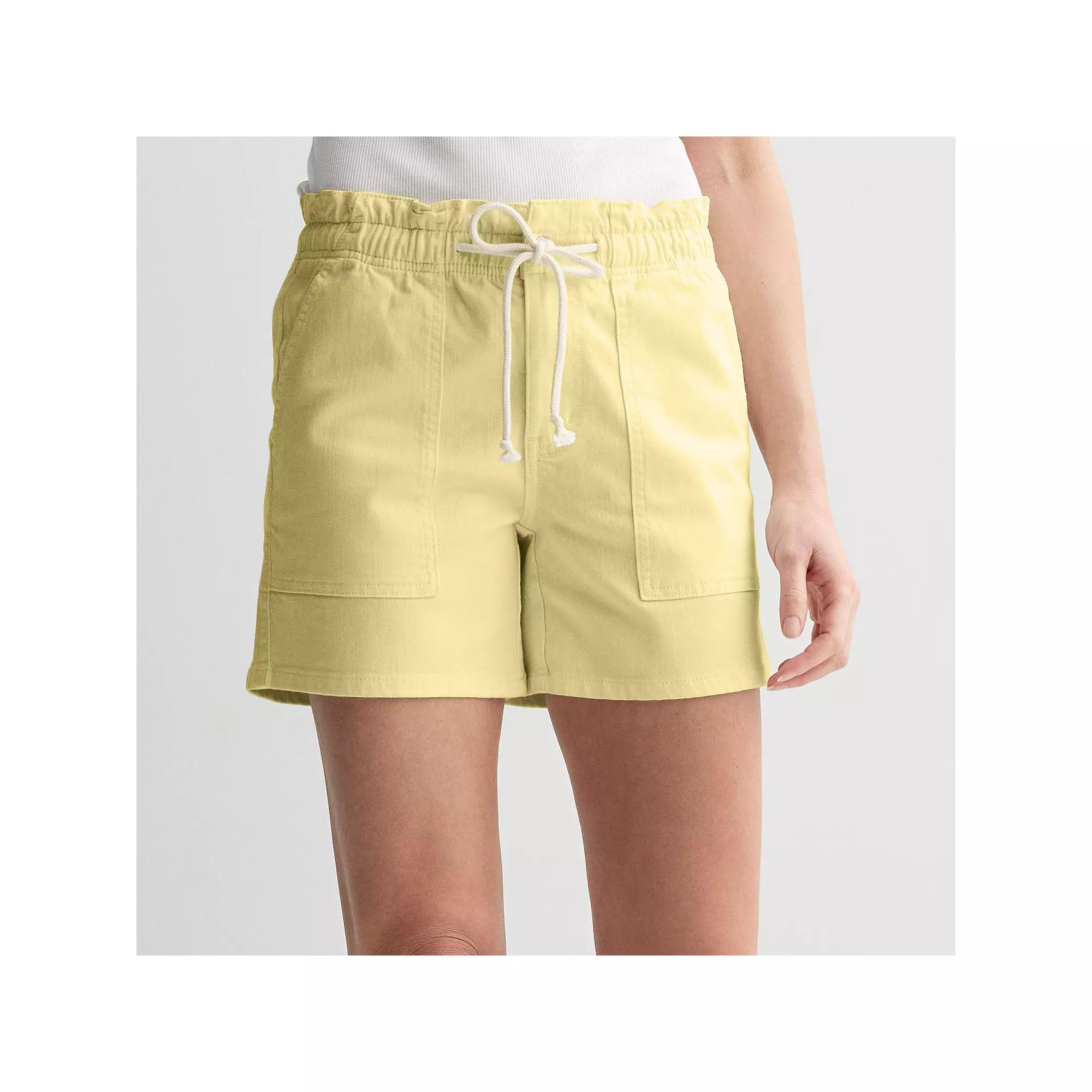 Women's Sonoma Goods For Life® Paper Bag Waist Shorts, Size: XL, Lovely Yellow Product Image