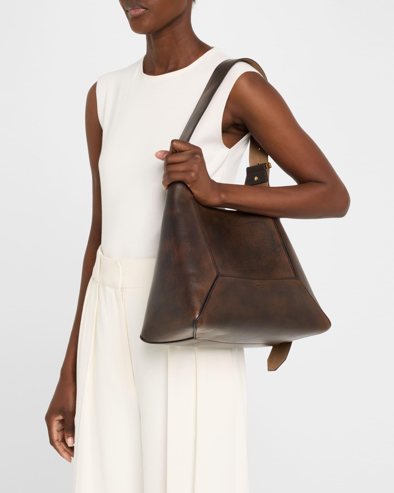 Diamond Medium Brushed Leather Hobo Bag Product Image