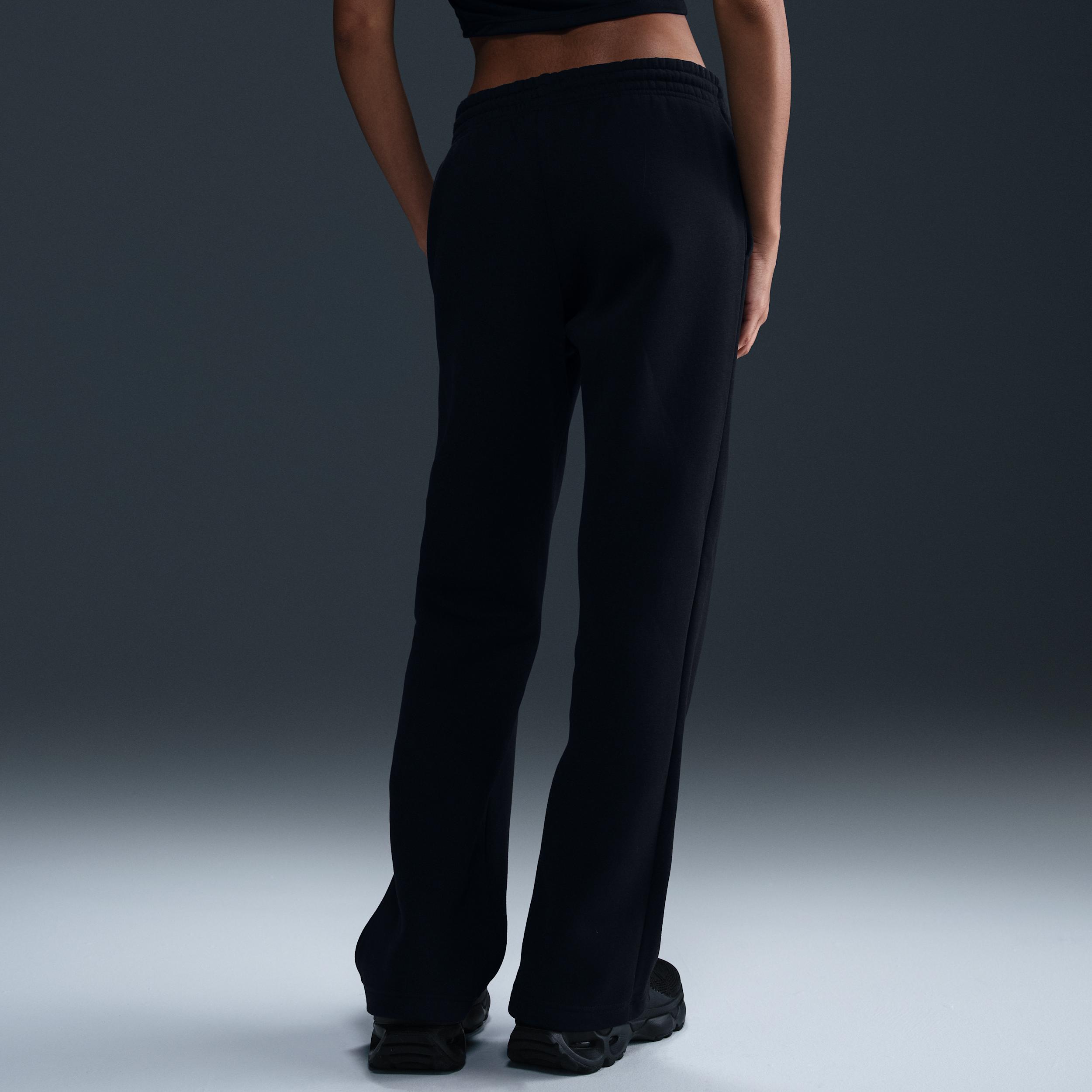 Womens Nike Sportswear Phoenix Fleece Mid-Rise Open-Hem Pants | HQ7723-010 Product Image