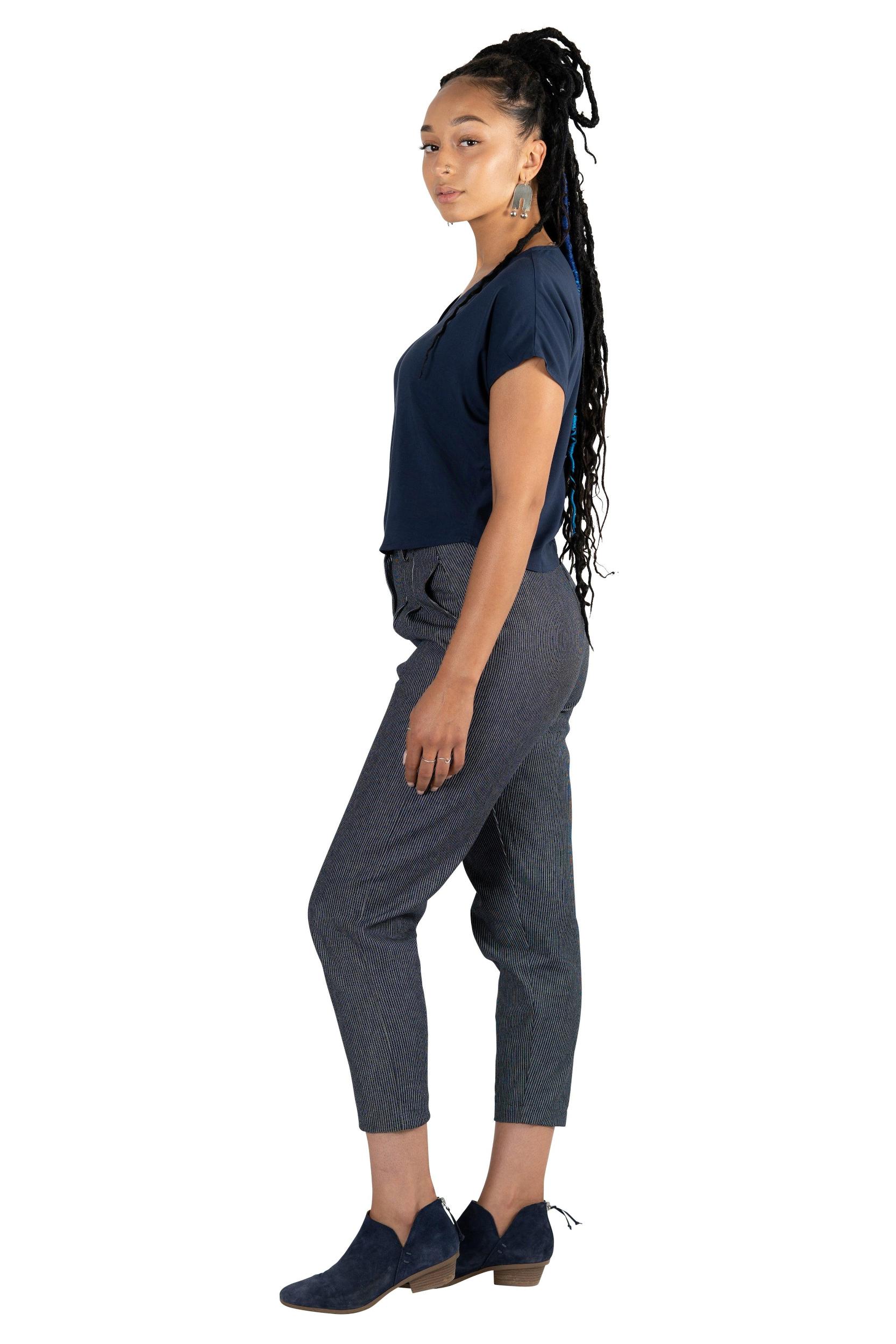 Dolman top in Navy Rayon Challis Product Image