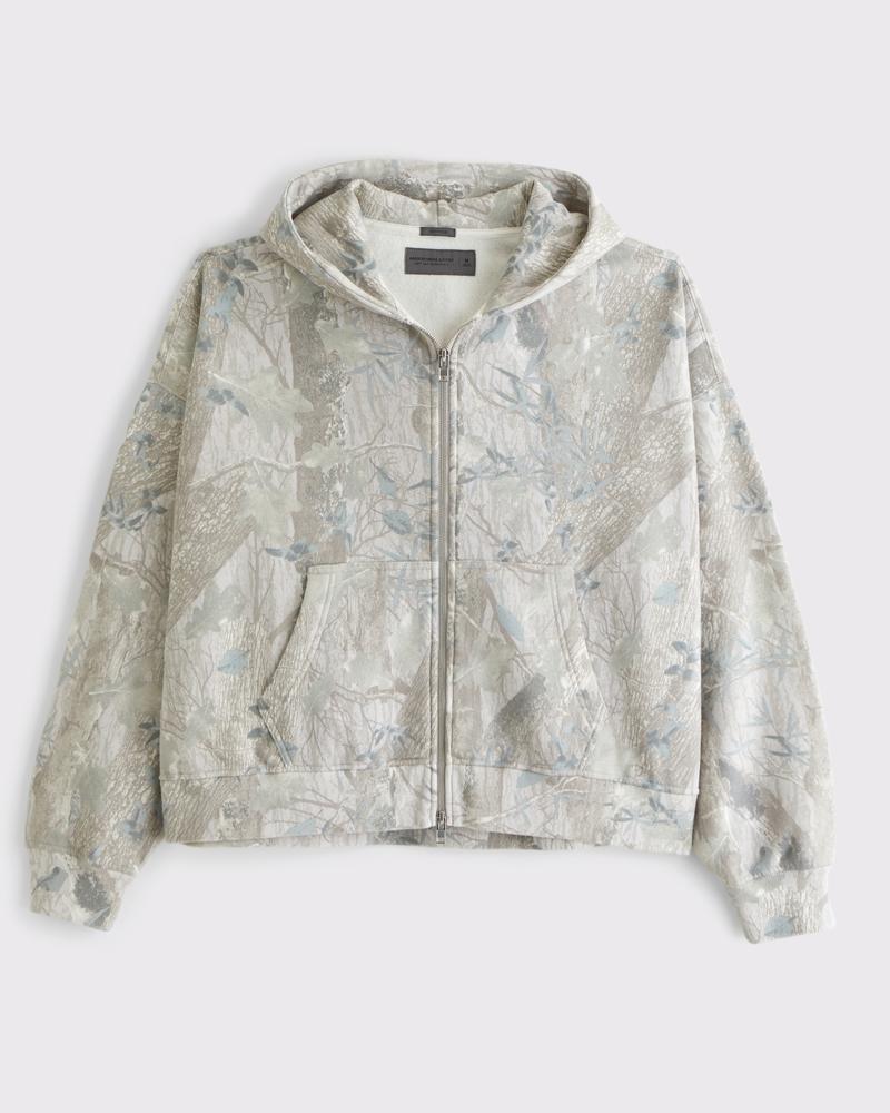 Cropped Essential Full-Zip Hoodie Product Image