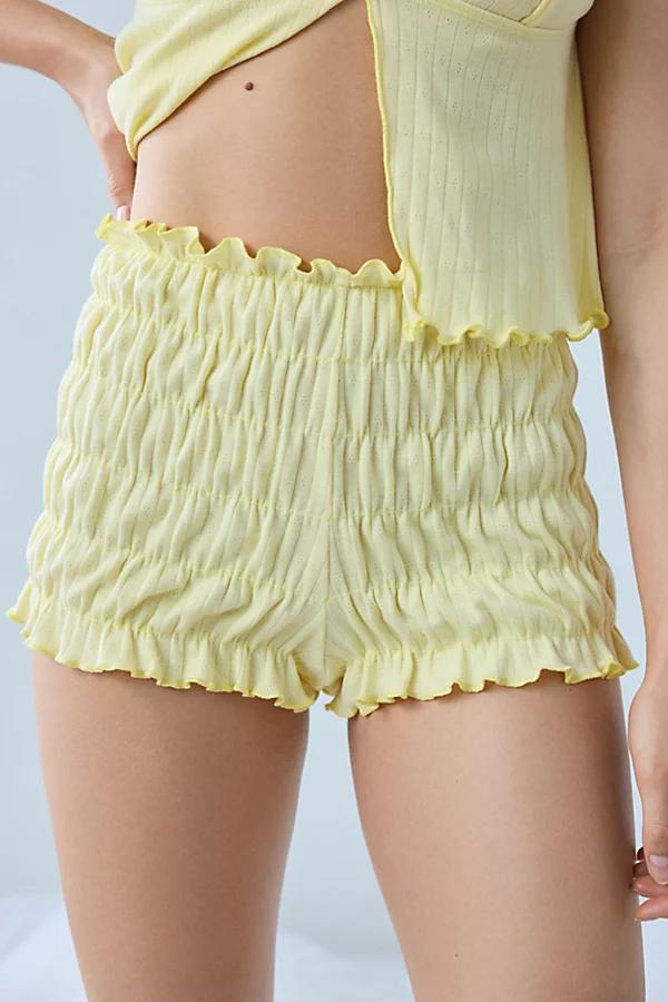 Out From Under Piper Perfect Pointelle Shirred Bloomer Short Womens at Urban Outfitters Product Image