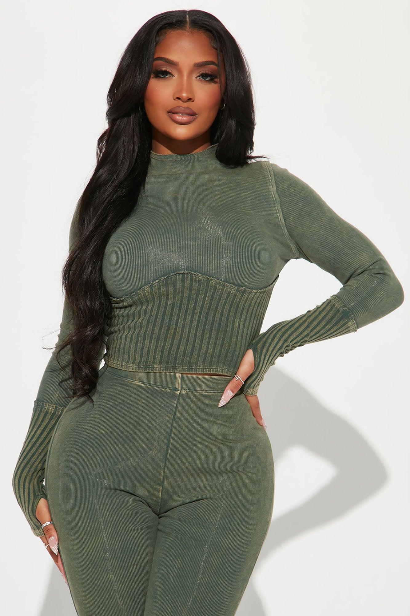 Always Hanging Out Legging Set - Olive Product Image