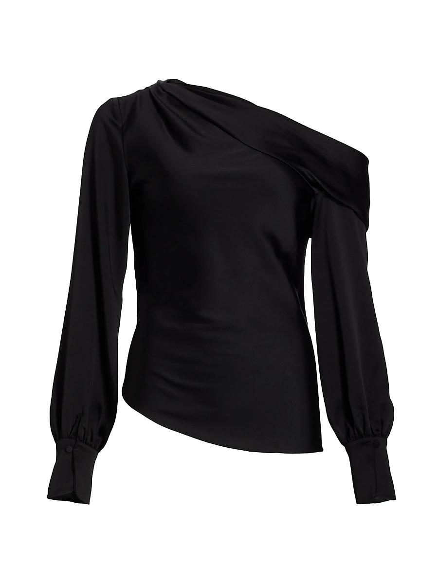 Womens Alice Satin One-Shoulder Top Product Image