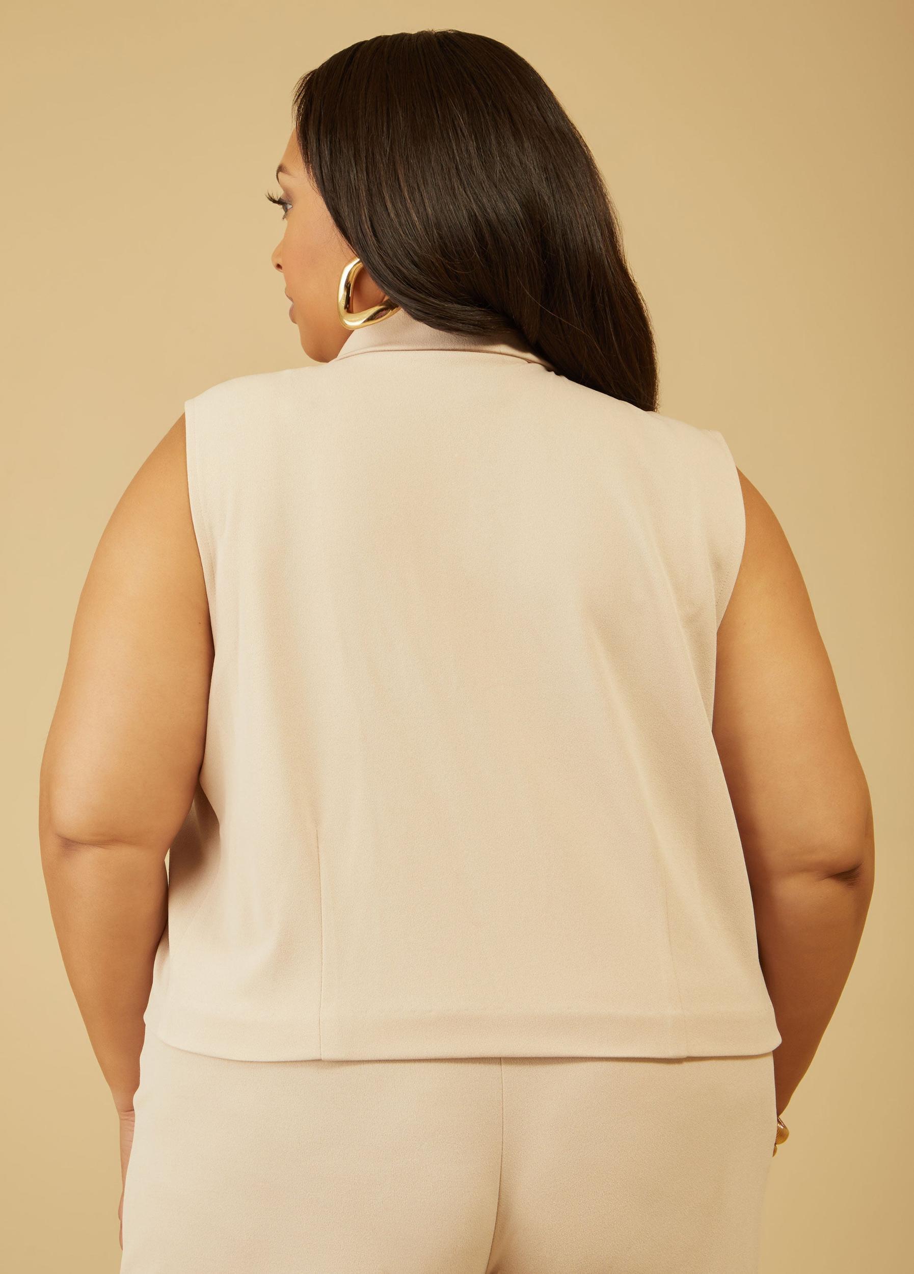 Cropped Crepe Vest Female Product Image