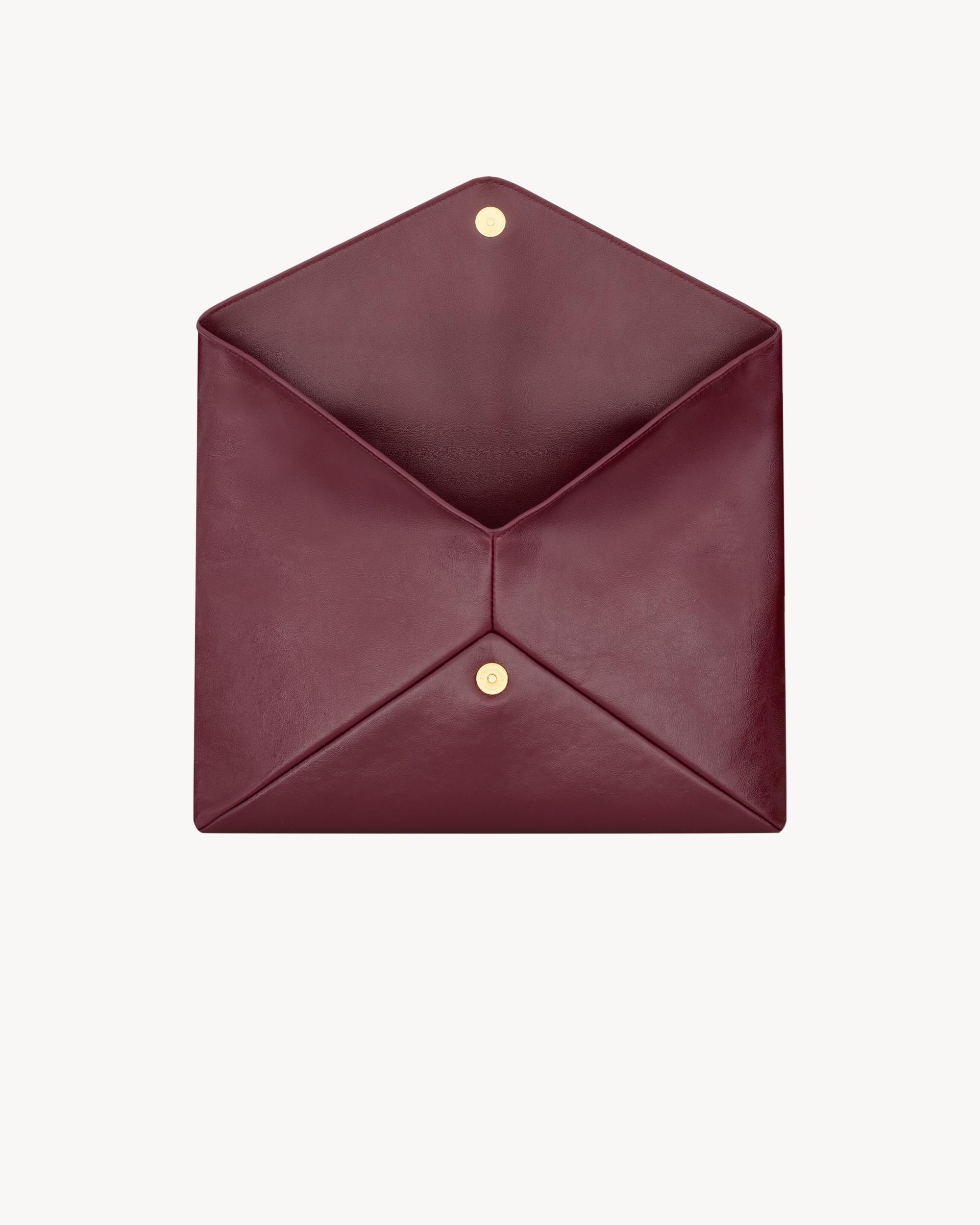 CASSANDRE large envelope pouch in shiny leather Product Image