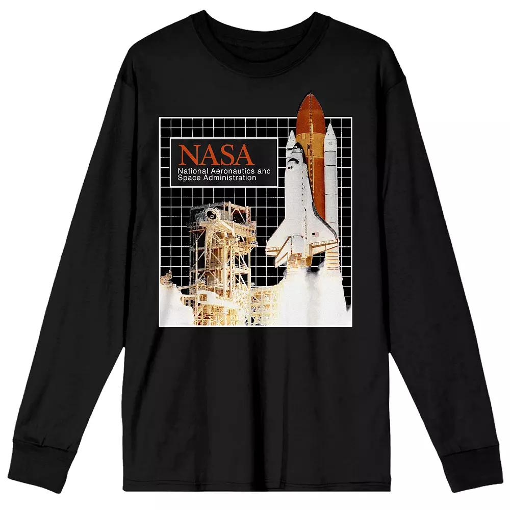 Men's NASA Logo and Realistic Tee, Size: Medium, Black Product Image