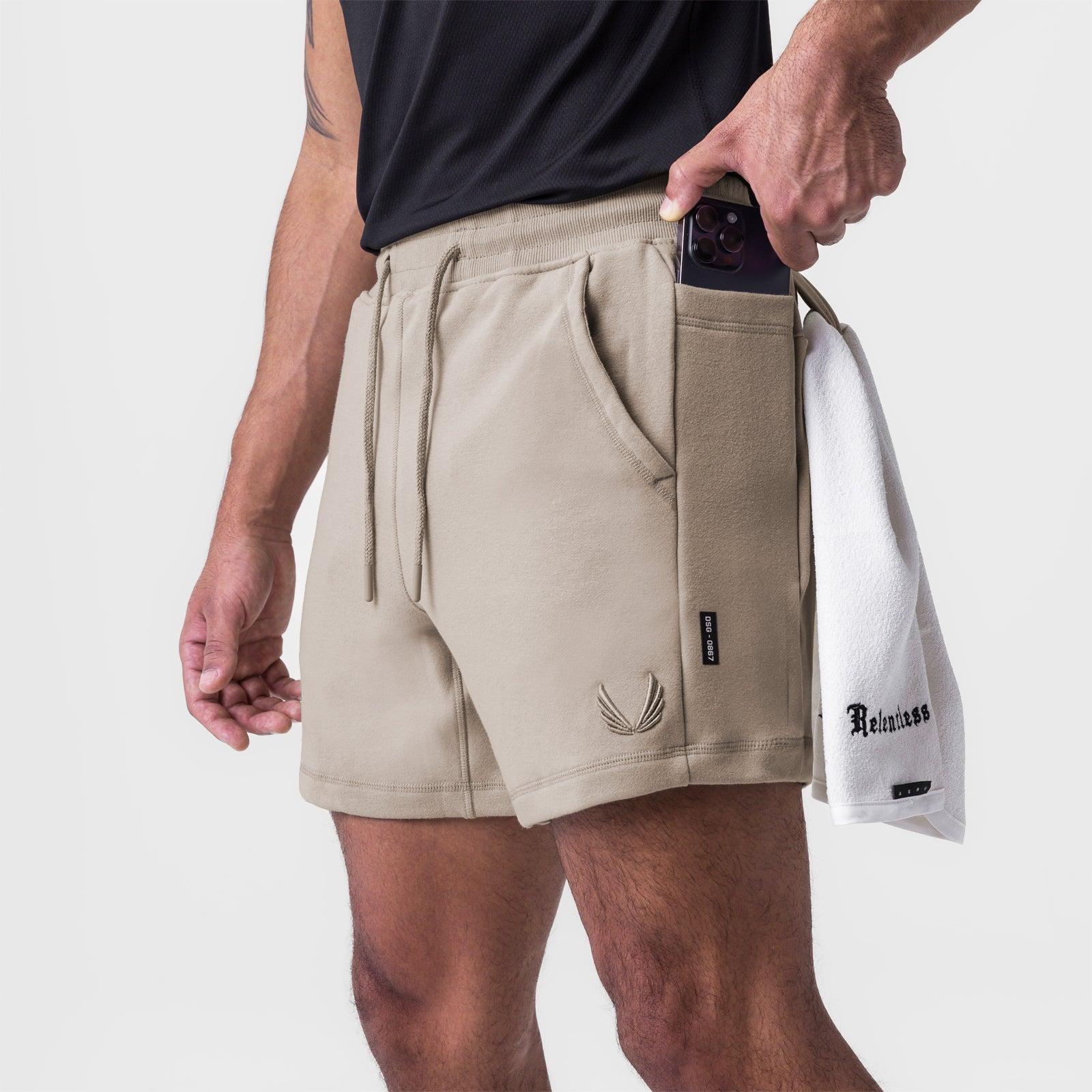 0867. Tech-Terry™ Sidelock Sweat Short - Sand Smoke Male Product Image