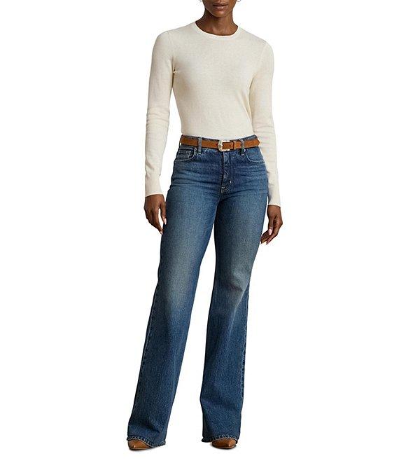 Lauren Ralph Lauren Soft Cotton Blend Crew Neck Long Sleeve Sweater Product Image