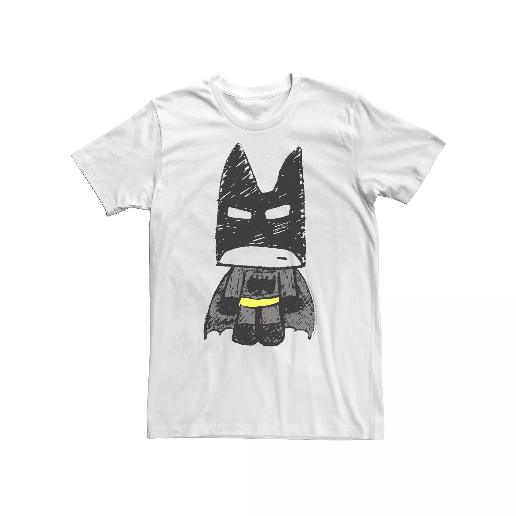 Big & Tall DC FanDome Batman Doodle Tee, Men's, Size: 4XL, White Product Image