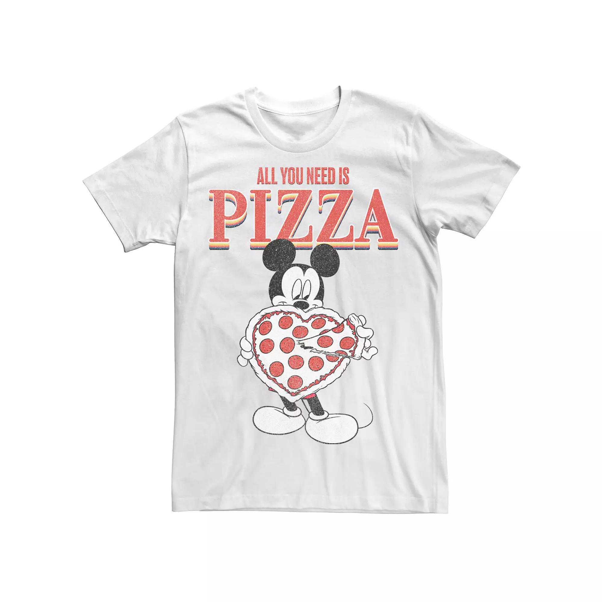Disney's Mickey & Friends Mickey All You Need Is Pizza Men's Tee,  Product Image