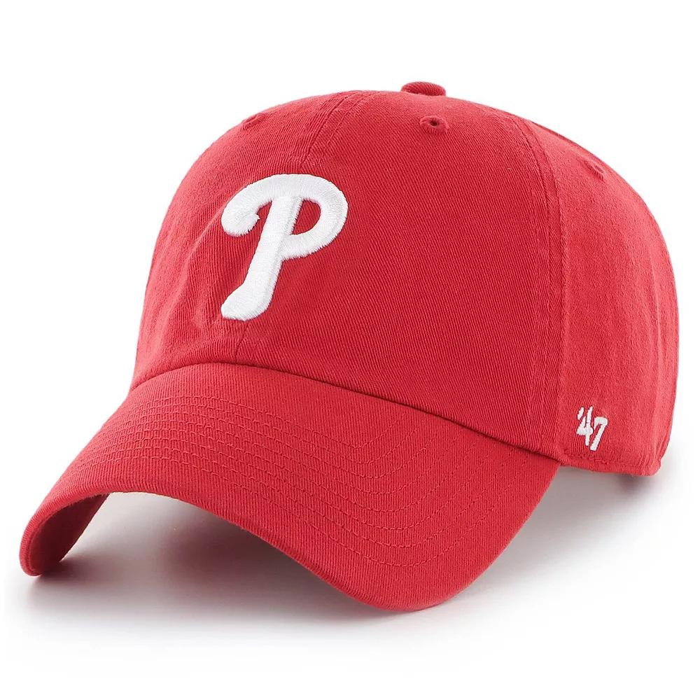 Men's '47 Red Philadelphia Phillies Heritage Clean Up Adjustable Hat Product Image